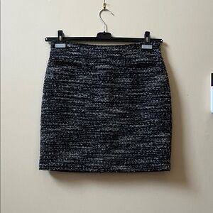 Ann Taylor Black and Gray Mini Skirt